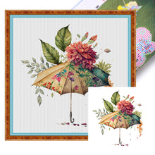 Load image into Gallery viewer, Flower Umbrella (40*40CM) 16CT 2 Stamped Cross Stitch
