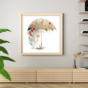 Flower Umbrella (40*40CM) 16CT 2 Stamped Cross Stitch