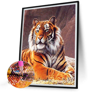 Tiger 40*50CM(Canvas) Full Round Drill Diamond Painting