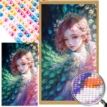 Load image into Gallery viewer, Peacock Princess 40*70CM(Picture) Round Drill Diamond Painting
