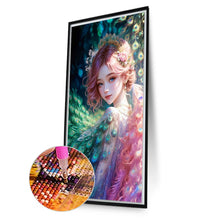 Load image into Gallery viewer, Peacock Princess 40*70CM(Picture) Round Drill Diamond Painting
