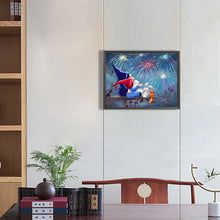 Load image into Gallery viewer, Goblin Watching Fireworks 40*30CM(Canvas) Full Round Drill Diamond Painting
