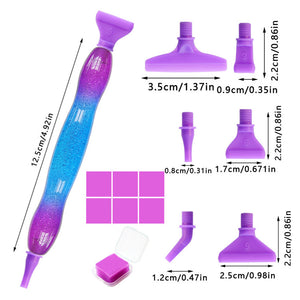 Diamond Stylus Pen Art Dotting Pen Threaded Spotting Pen (Starry Purple)