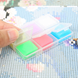 DIY Diamond Painting Wax 2x2cm 30pcs Glue Clay Wax Tool Set(6 Colors Mix)