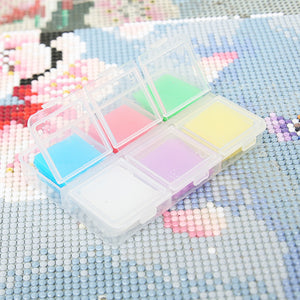 DIY Diamond Painting Wax 2x2cm 30pcs Glue Clay Wax Tool Set(6 Colors Mix)