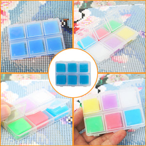 DIY Diamond Painting Wax 2x2cm 30pcs Glue Clay Wax Tool Set(Blue)