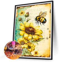 Load image into Gallery viewer, Sunflower And Bee 30*40CM(Canvas) Full Round Drill Diamond Painting
