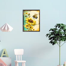 Load image into Gallery viewer, Sunflower And Bee 30*40CM(Canvas) Full Round Drill Diamond Painting
