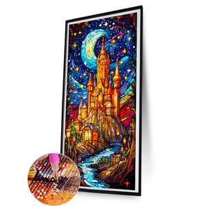 Glass Castle 40*80CM(Canvas) Full Round Drill Diamond Painting