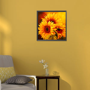 Sunflower 30*30CM(Canvas) Full Round Drill Diamond Painting