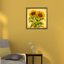 Load image into Gallery viewer, Two Bunches Of Sunflowers 30*30CM(Canvas) Full Round Drill Diamond Painting
