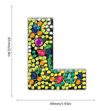 Load image into Gallery viewer, DIY Pocket Mirror Handmade Gem Keychains Letters Lady Bag Pendant (L)
