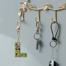 Load image into Gallery viewer, DIY Pocket Mirror Handmade Gem Keychains Letters Lady Bag Pendant (L)
