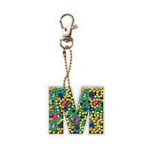 Load image into Gallery viewer, DIY Pocket Mirror Handmade Gem Keychains Letters Lady Bag Pendant (M)
