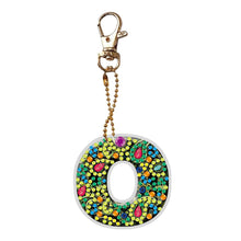 Load image into Gallery viewer, DIY Pocket Mirror Handmade Gem Keychains Letters Lady Bag Pendant (O)
