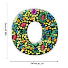 Load image into Gallery viewer, DIY Pocket Mirror Handmade Gem Keychains Letters Lady Bag Pendant (O)
