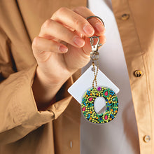 Load image into Gallery viewer, DIY Pocket Mirror Handmade Gem Keychains Letters Lady Bag Pendant (O)
