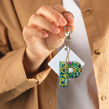 Load image into Gallery viewer, DIY Pocket Mirror Handmade Gem Keychains Letters Lady Bag Pendant (P)
