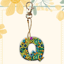 Load image into Gallery viewer, DIY Pocket Mirror Handmade Gem Keychains Letters Lady Bag Pendant (Q)
