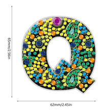 Load image into Gallery viewer, DIY Pocket Mirror Handmade Gem Keychains Letters Lady Bag Pendant (Q)
