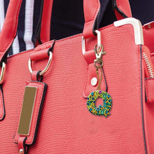 Load image into Gallery viewer, DIY Pocket Mirror Handmade Gem Keychains Letters Lady Bag Pendant (Q)
