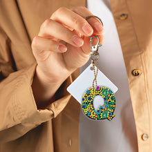 Load image into Gallery viewer, DIY Pocket Mirror Handmade Gem Keychains Letters Lady Bag Pendant (Q)
