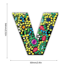 Load image into Gallery viewer, DIY Pocket Mirror Handmade Gem Keychains Letters Lady Bag Pendant (V)
