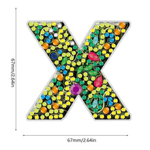 Load image into Gallery viewer, DIY Pocket Mirror Handmade Gem Keychains Letters Lady Bag Pendant (X)
