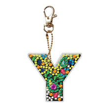 Load image into Gallery viewer, DIY Pocket Mirror Handmade Gem Keychains Letters Lady Bag Pendant (Y)
