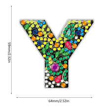 Load image into Gallery viewer, DIY Pocket Mirror Handmade Gem Keychains Letters Lady Bag Pendant (Y)
