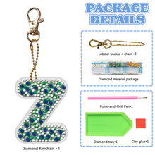 Load image into Gallery viewer, DIY Pocket Mirror Handmade Gem Keychains Letters Lady Bag Pendant (Z)
