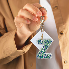 Load image into Gallery viewer, DIY Pocket Mirror Handmade Gem Keychains Letters Lady Bag Pendant (Z)
