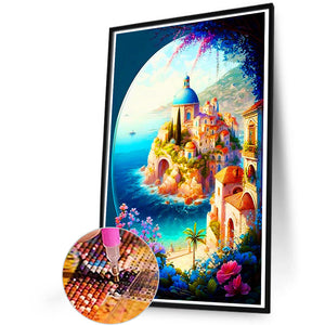 Beautiful Castle 40*60CM(Canvas) Full Round Drill Diamond Painting