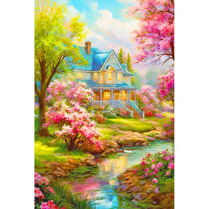 Beautiful Beach And Manor 40*60CM(Canvas) Full Round Drill Diamond Painting