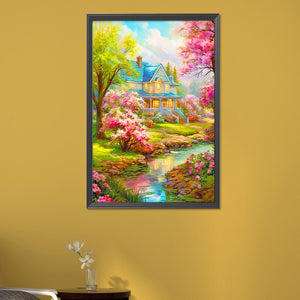 Beautiful Beach And Manor 40*60CM(Canvas) Full Round Drill Diamond Painting