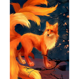 Nine-Tailed Fox 30*40CM(Canvas) Full Round Drill Diamond Painting