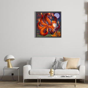 Nine-Tailed Fox 30*30CM(Canvas) Full Round Drill Diamond Painting