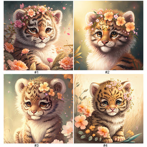 Little Tiger 30*30CM(Picture) Full Square Drill Diamond Painting