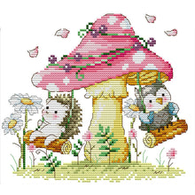 Load image into Gallery viewer, Joy Sunday Paradise In Forest (19*17CM) 16CT 2 Stamped Cross Stitch
