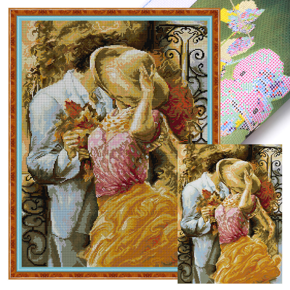 Joy Sunday Love In Autumn (41*55CM) 14CT 2 Stamped Cross Stitch