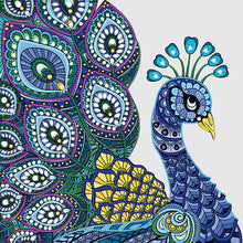 Load image into Gallery viewer, Peacock 40*40CM(Canvas) Partial Special Shaped Drill Diamond Painting
