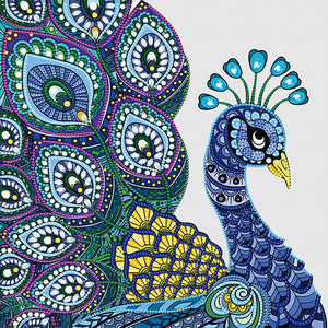 Peacock 40*40CM(Canvas) Partial Special Shaped Drill Diamond Painting