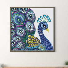 Load image into Gallery viewer, Peacock 40*40CM(Canvas) Partial Special Shaped Drill Diamond Painting
