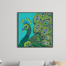 Load image into Gallery viewer, Peacock 40*40CM(Canvas) Partial Special Shaped Drill Diamond Painting
