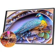 Load image into Gallery viewer, Embossed 3D Peacock 40*35CM(Canvas) Full Round Drill Diamond Painting
