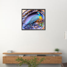 Load image into Gallery viewer, Embossed 3D Peacock 40*35CM(Canvas) Full Round Drill Diamond Painting
