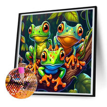 Load image into Gallery viewer, Three Little Frogs 30*30CM(Canvas) Full Round Drill Diamond Painting
