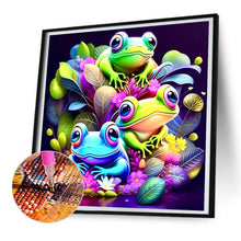 Load image into Gallery viewer, Three Little Frogs 30*30CM(Canvas) Full Round Drill Diamond Painting
