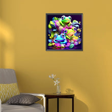 Load image into Gallery viewer, Three Little Frogs 30*30CM(Canvas) Full Round Drill Diamond Painting
