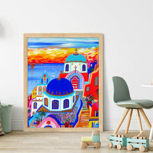 Load image into Gallery viewer, Santorini (40*50CM) 11CT 3 Stamped Cross Stitch
